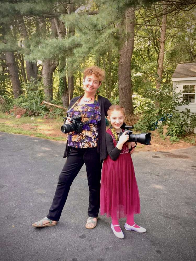 Photographer Shana Sureck with her 'apprentice' Miri on the occasion of her brother's Bar Mitzvah