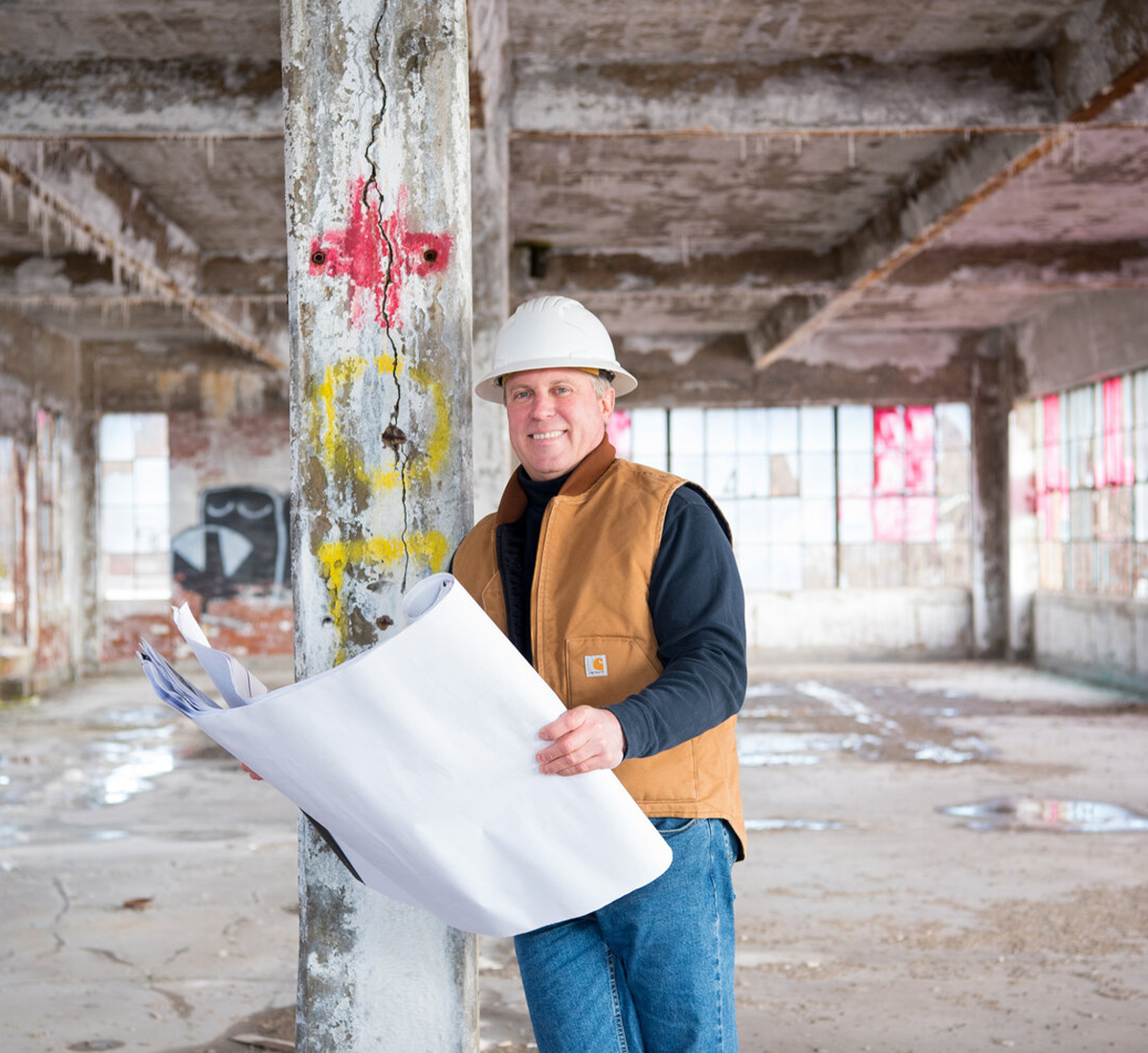 Business portrait of a man on a jobsite