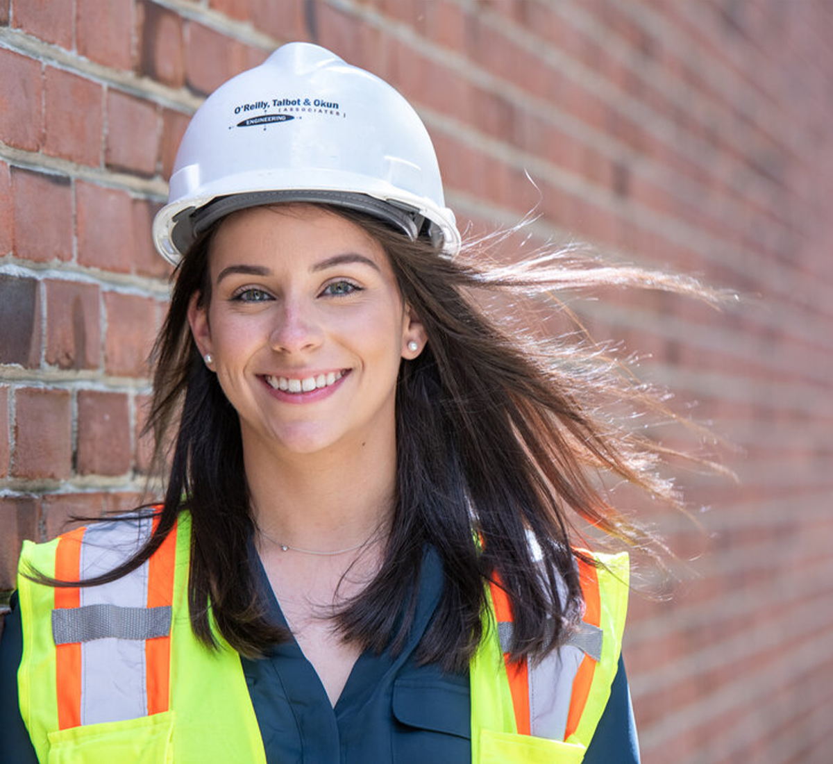 Headshot of a female construction worker